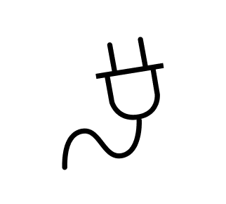 Power cord plug icon